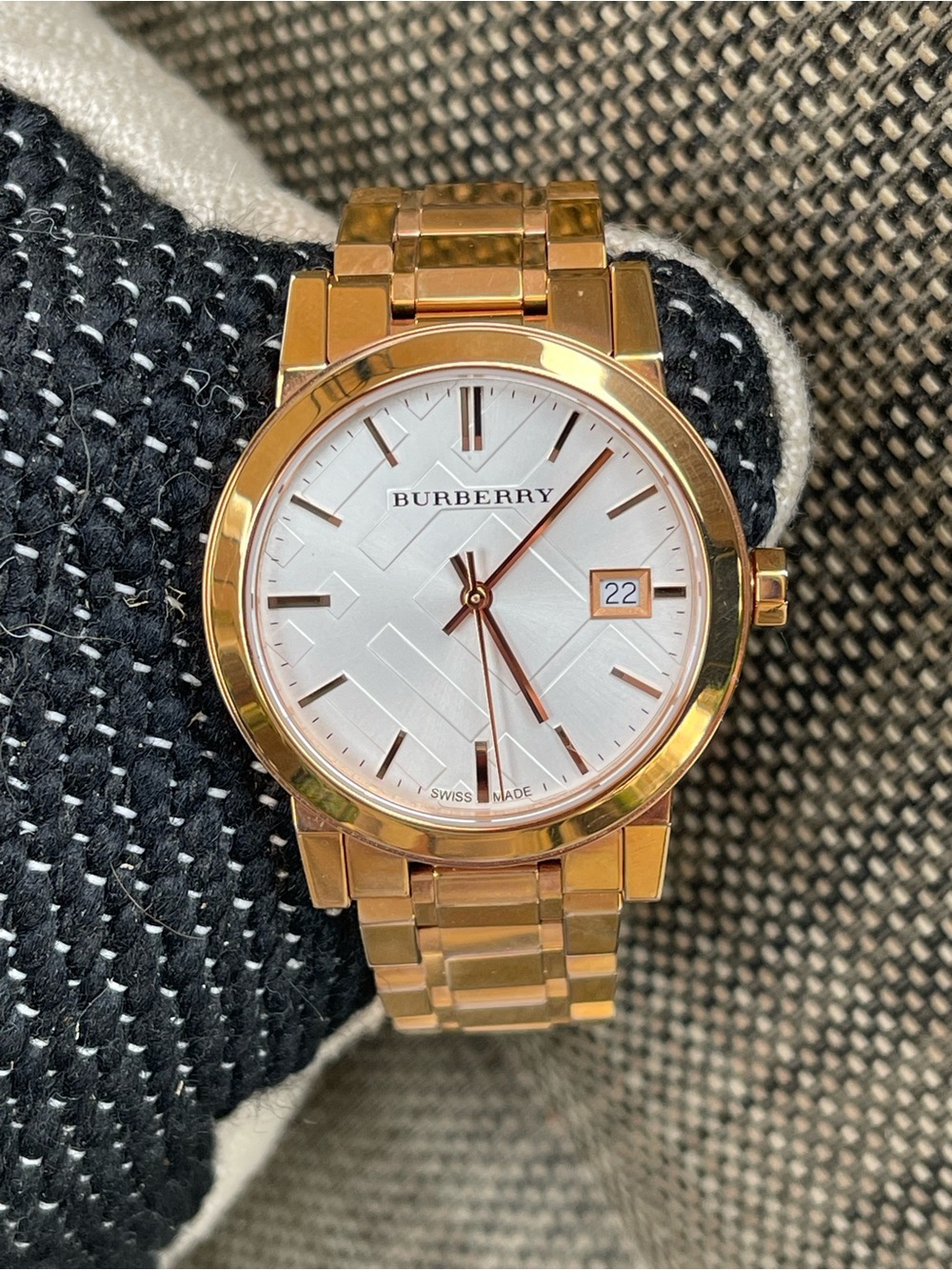 Burberry Rose Gold and Ivory Women's Bracelet Watch